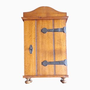 Antiker deutscher Jugendstil Medizinschrank aus Hellbrauner Buche, 1890er