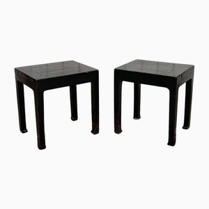 Painted Wooden Side Tables, 1970s, Set of 2