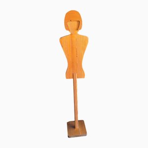 Vintage Figurative Clothes Rack in Pinewood, 1970s