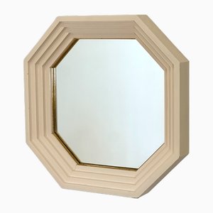 Octagonal Mirror in Lacquered Wood in the style of Carlo De Carli, 1960s