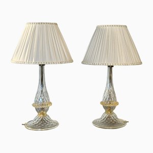 Lampade da tavolo in vetro di Murano, anni '80, set di 2