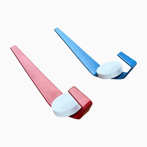Minimalistische Mid-Century Garderobenständer aus Metall, 1960er, 2er Set
