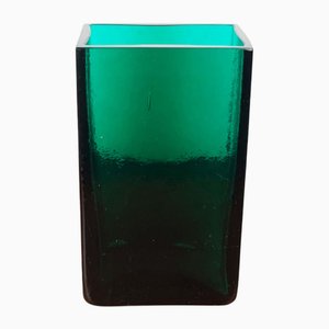 Mid-Century Modern Minimalist Glass Block Vase from Finncristall, Finland, 1960s