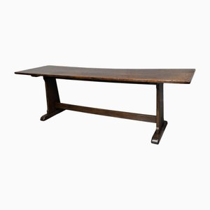Large Narrow Oak Refectory Dining Table, 1880s