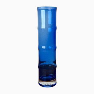 Mid-Century Swedish Glass Bamboo Vase from Aseda, Sweden, 1960s