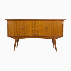 Enfilade Moderne avec Pieds Compas en Laiton, 1950s