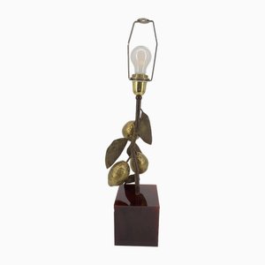 Hollywood Regency Table Lamp with Lemon-Shaped Base from Maison Charles, France, 1970s