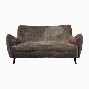 Italian Curved Sofa, 1950s