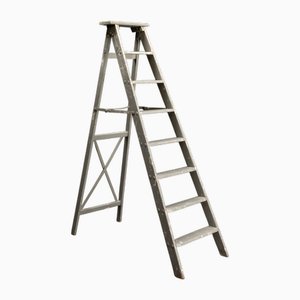 Vintage Folding Ladder in Grey