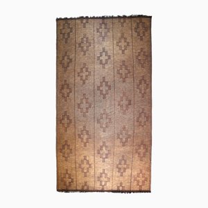 Tuareg Berber Mauritanian Mat in Natural Leather and Rush, 1977