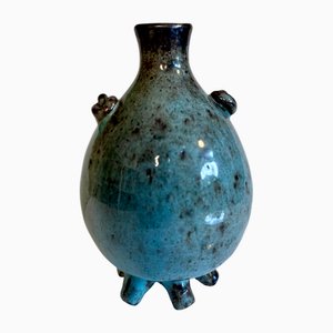 Petit Vase Sculptural en Forme d'Amphore Studio en Céramique sur Pieds, Italie, 1960s