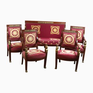 Antique Empire Salon Seating, Set of 5
