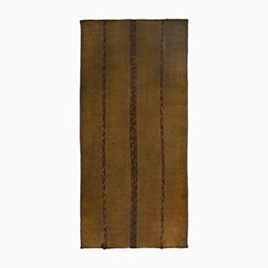 Tapis Touareg Berbère Mauritanien en Cuir Naturel et Jonc, 1972