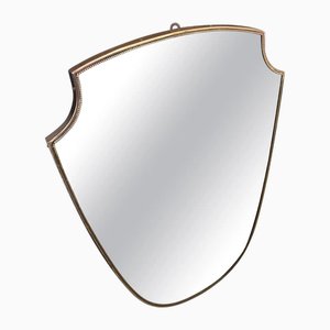Moderner italienischer Mid-Century Wandspiegel aus Messing, 1960er