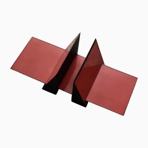 Mid-Century Space Age Italian Modern Red Plastic Books Holder by Corus Associati for MGL Plast Fabriano, 1980s