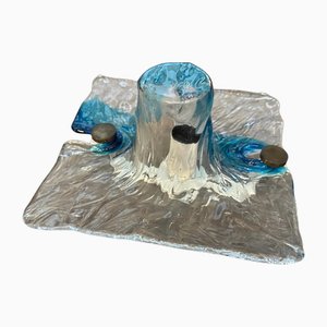 Space Age Murano Glass Square Wall Sconce attributed to Toni Zuccheri for Venini, 1970s