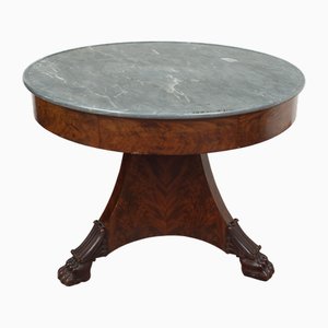 Coffee Table in Mahogany and Marble