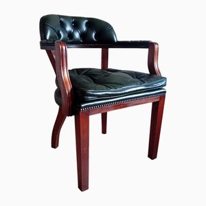 Mid-Century Modern Chesterfield Leather Armchair, 1970s