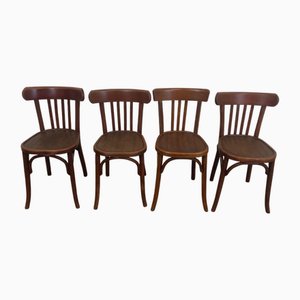 Vintage Bistro Chairs, 1950s, Set of 4