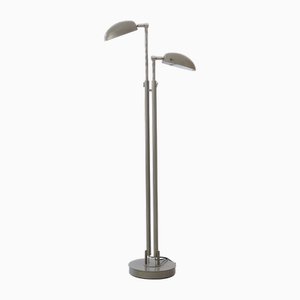 Italian Industrial Doctors Floor Lamp in Metal and Glass Lamp, 1970s