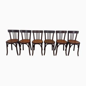 Vintage Bistro Chairs from Baumann, 1950s, Set of 6