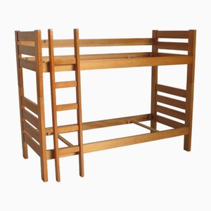 Equipped Bunk Beds in Fir Wood by Le Groupe from Regain, France, 1960s, Set of 5