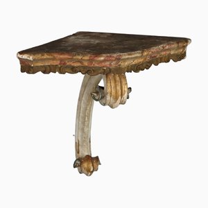 Vintage Corner Shelf in Lacquered Wood