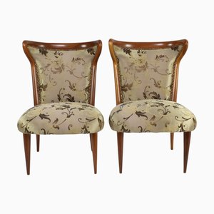 Italian Mid-Century Modern Wooden Chairs, 1950s, Set of 2