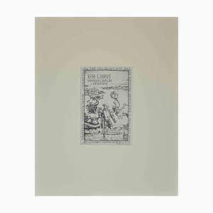 Alberto Martini, Ex Libris Giorgio Balbi, gravure sur bois, 1942
