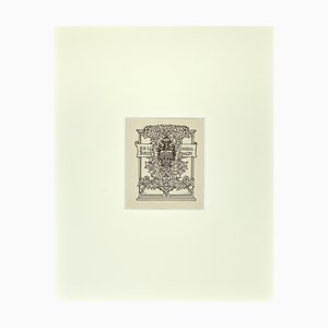 Giulio Cesari, Ex Libris Giorgio Balbi, Gravure Sur Bois, Milieu Du 20e Siècle