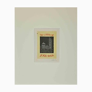 Giulio Cesari, Ex Libris Giorgio Balbi, Xilografia, metà XX secolo