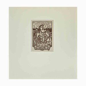 Giulio Cesari, Ex Libris Giorgio Balbi, gravure sur bois, 1912
