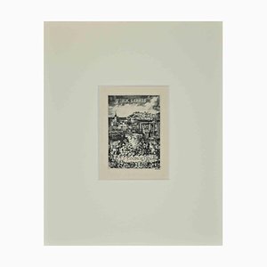 Giulio Cisari, Ex Libris Giorgio Balbi, Woodcut, Mid-20th Century