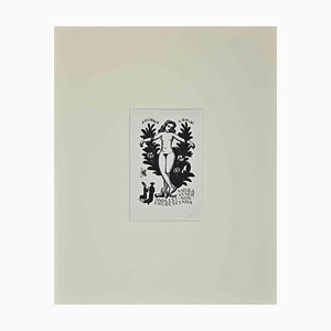 Italo Zetti, Ex Libris Giorgio Balbi, Xilografía, Mid-Century
