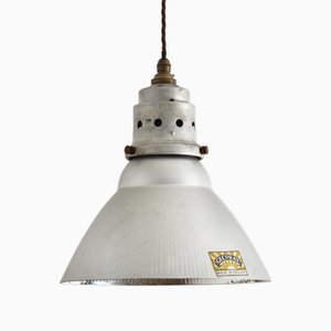 Lampada a sospensione antica in vetro mercurio a specchio, anni '20