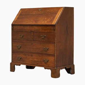 Antique English Fall Front Secretary in Oak
