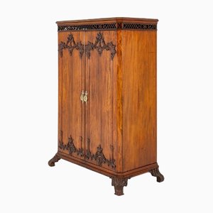 Antiker viktorianischer Kleiderschrank aus Mahagoni, 1860