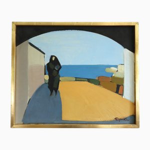 Passaggio sul mare, pittura a olio, con cornice