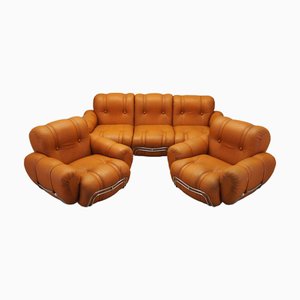 Divano Spage Age vintage arancione, anni '60
