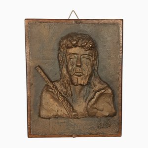 Tableau Mural Vintage en Bronze à Haut Relief par Dao, 1960s