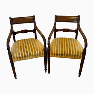 Set of Antique George III Mahogany Desk Chairs, 1800