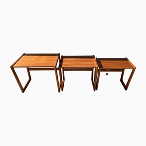 Tavoli in teak attribuiti a Holger Georg Jensen per Tønder Möbelvaerk, set di 3