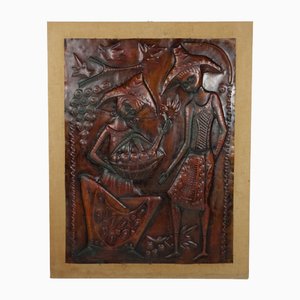 Mid-Century Italian Copper Artcraft Panel, 1950s