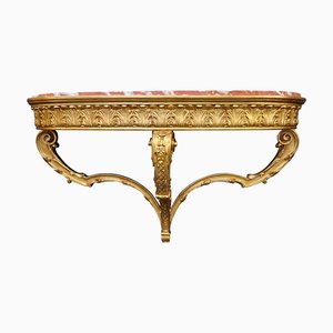 Console in Wood and Marble, 1930s