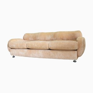 Vintage Italian 3-Seater Sofa in Beige Fabric, 1970s