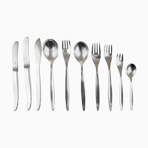 Posate Stockholm placcate in argento di Kurt Mayer per WMF, Germania, anni '60, set di 120