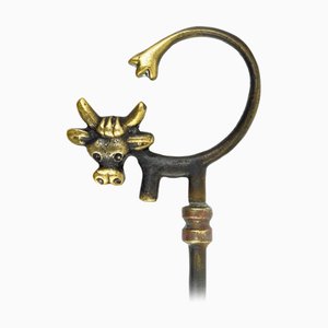 Brass Cow Shoehorn by Walter Bosse for Herta Baller, Austria, 1950s