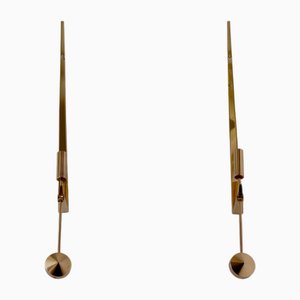 Schwedische Wandleuchten aus Messing von Pierre Forsell für Skultuna Pendeln, 2er Set
