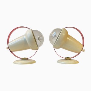 Vintage Saturn Wall Sconces by Charlotte Perriand for Philips, 1960s, Set of 2