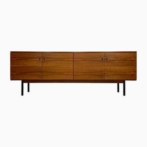 Large Vintage Walnut Sideboard with Metal Legs, 1960s